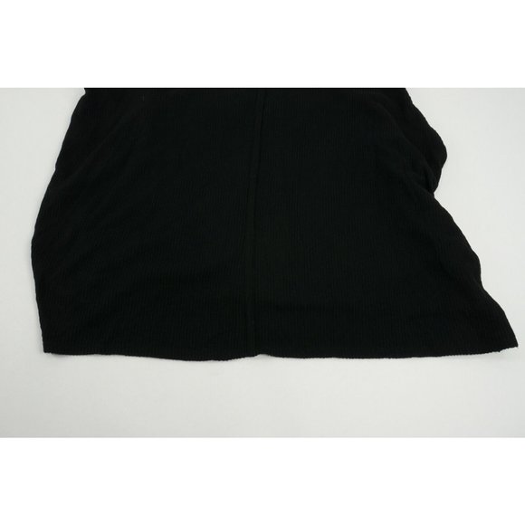 Status by Chenault Women's Small Oversized Black Front Seam Cowl Poncho Sweater - Picture 9 of 9